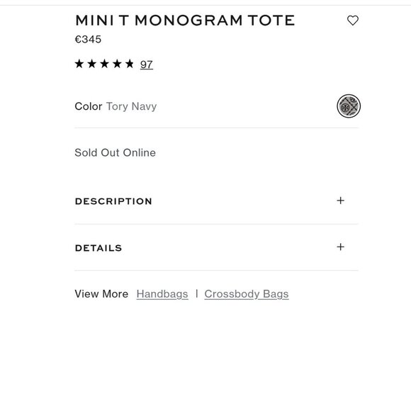 Tory Burch brand new!!! MINI T MONOGRAM TOTE- Cute as a crossbody as well! - Picture 3 of 7